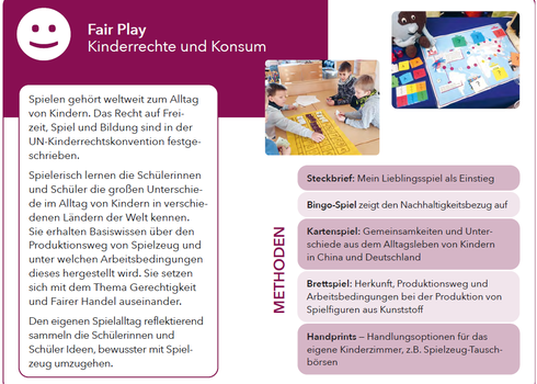 Übersicht des Moduls Fair Play